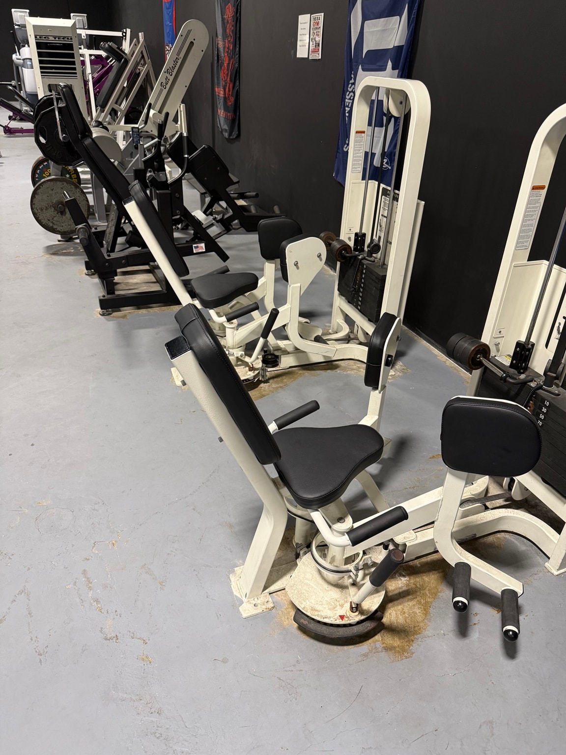 Machine row at Full Tilt Barbell Club