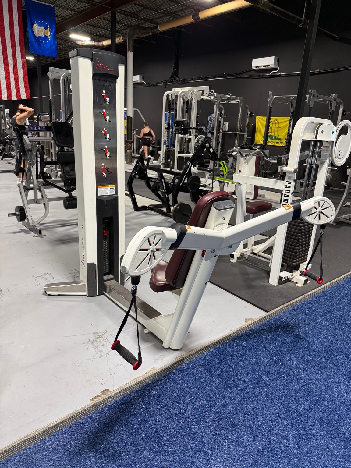 Paramount hip abductor and gym floor at Full Tilt Barbell Club