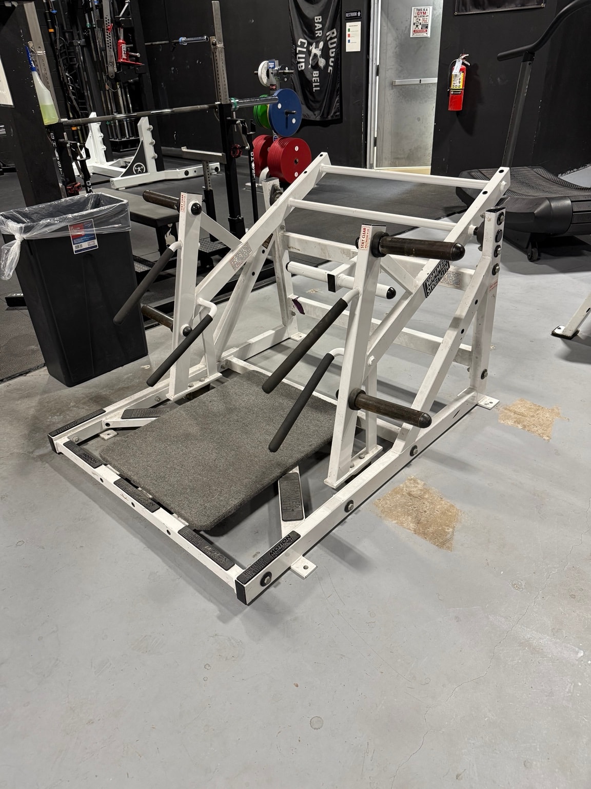 Hammer Strength hack squat machine at Full Tilt Barbell Club