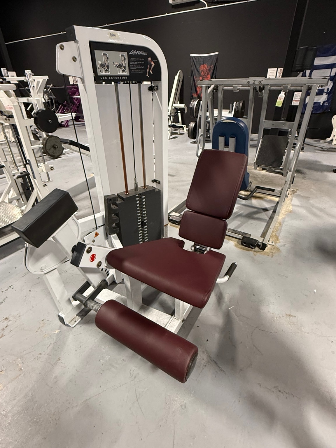 Life Fitness leg extension machine at Full Tilt Barbell Club